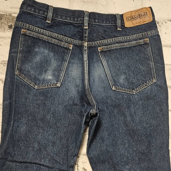 Dakota Dark Wash Straight Leg Jeans High Rise Classic Denim - 36x32 - Picture 6 of 11